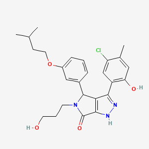 3-(5-chloro-2-hydroxy-4-methylphenyl)-5-(3-hydroxypropyl)-4-[3-(3-methylbutoxy)phenyl]-4,5-dihydropyrrolo[3,4-c]pyrazol-6(2H)-one