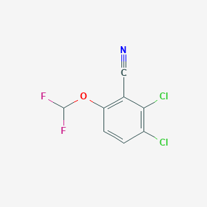 molecular formula C8H3Cl2F2NO B1410770 2,3-Dichloro-6-(difluoromethoxy)benzonitrile CAS No. 1803713-14-5