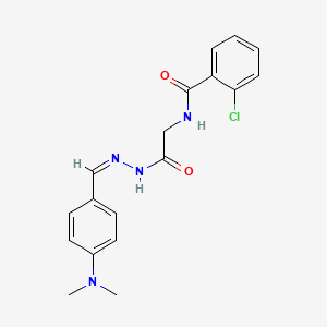 2-Chloro-N-({N'-[(1E)-[4-(dimethylamino)phenyl]methylidene]hydrazinecarbonyl}methyl)benzamide