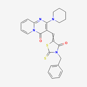 3-benzyl-5-((4-oxo-2-(piperidin-1-yl)-4H-pyrido[1,2-a]pyrimidin-3-yl)methylene)-2-thioxothiazolidin-4-one