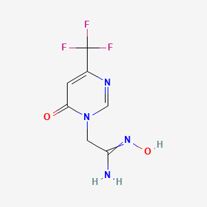 molecular formula C7H7F3N4O2 B14107718 N'-hydroxy-2-[6-oxo-4-(trifluoromethyl)-1,6-dihydropyrimidin-1-yl]ethanimidamide 