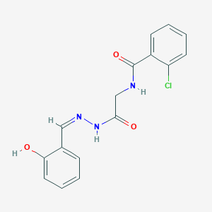 2-Chloro-N-({N'-[(1E)-(2-hydroxyphenyl)methylidene]hydrazinecarbonyl}methyl)benzamide