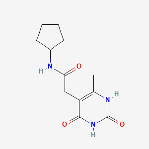 molecular formula C12H17N3O3 B14107745 N-cyclopentyl-2-(6-methyl-2,4-dioxo-1,2,3,4-tetrahydropyrimidin-5-yl)acetamide 