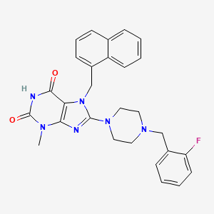 8-(4-(2-fluorobenzyl)piperazin-1-yl)-3-methyl-7-(naphthalen-1-ylmethyl)-1H-purine-2,6(3H,7H)-dione