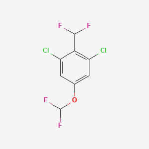 molecular formula C8H4Cl2F4O B1410777 2,6-Dichloro-4-(difluoromethoxy)benzodifluoride CAS No. 1803817-84-6