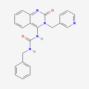 1-Benzyl-3-[2-oxo-3-(pyridin-3-ylmethyl)quinazolin-4-yl]urea