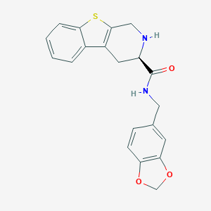 B141078 3-((Benzodioxol-5-yl)methylaminocarbonyl)-1,2,3,4-tetrahydro(1)benzothieno(2.3-c)pyridine CAS No. 151227-58-6