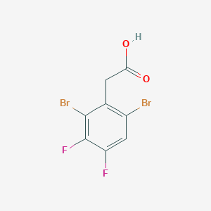 molecular formula C8H4Br2F2O2 B1410780 2,6-Dibromo-3,4-difluorophenylacetic acid CAS No. 1803715-58-3