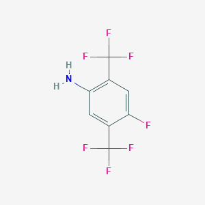 molecular formula C8H4F7N B1410781 2,5-Bis(trifluoromethyl)-4-fluoroaniline CAS No. 1804888-53-6