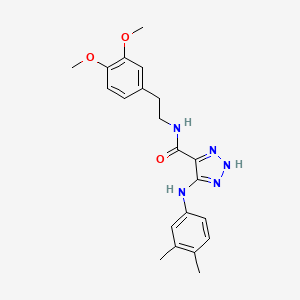 N-[2-(3,4-dimethoxyphenyl)ethyl]-5-[(3,4-dimethylphenyl)amino]-1H-1,2,3-triazole-4-carboxamide