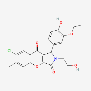 7-Chloro-1-(3-ethoxy-4-hydroxyphenyl)-2-(2-hydroxyethyl)-6-methyl-1,2-dihydrochromeno[2,3-c]pyrrole-3,9-dione