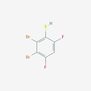 molecular formula C6H2Br2F2S B1410784 2,3-Dibromo-4,6-difluorothiophenol CAS No. 1806351-24-5