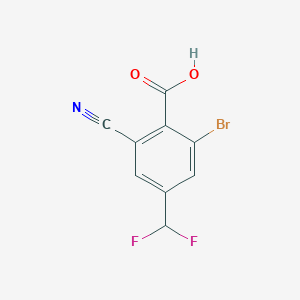 molecular formula C9H4BrF2NO2 B1410786 2-Bromo-6-cyano-4-(difluoromethyl)benzoic acid CAS No. 1806847-57-3
