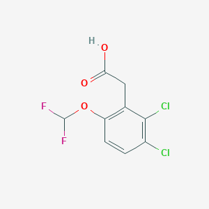 molecular formula C9H6Cl2F2O3 B1410790 2,3-Dichloro-6-(difluoromethoxy)phenylacetic acid CAS No. 1806352-26-0