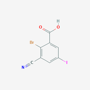 molecular formula C8H3BrINO2 B1410793 2-Bromo-3-cyano-5-iodobenzoic acid CAS No. 1805487-44-8