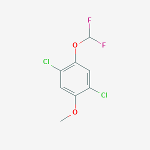 molecular formula C8H6Cl2F2O2 B1410794 2,5-Dichloro-4-(difluoromethoxy)anisole CAS No. 1803712-00-6