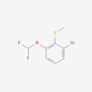 molecular formula C8H7BrF2OS B1410795 2-Bromo-6-(difluoromethoxy)thioanisole CAS No. 1804895-99-5