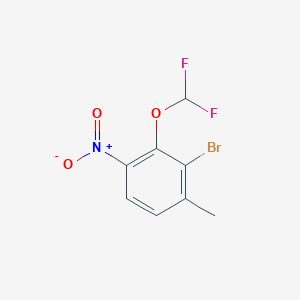 molecular formula C8H6BrF2NO3 B1410799 2-Bromo-3-difluoromethoxy-4-nitrotoluene CAS No. 1807116-34-2