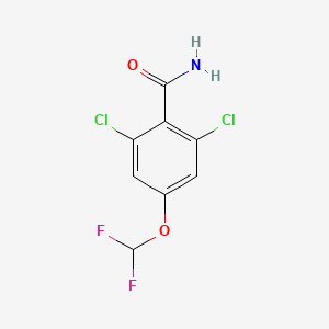 molecular formula C8H5Cl2F2NO2 B1410802 2,6-Dichloro-4-(difluoromethoxy)benzamide CAS No. 1803787-37-2