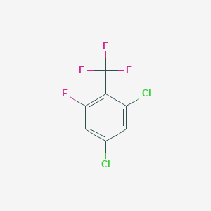 molecular formula C7H2Cl2F4 B1410804 2,4-Dichloro-6-fluorobenzotrifluoride CAS No. 1806329-34-9