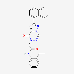 molecular formula C25H21N5O2 B14108129 N-(2-ethylphenyl)-2-(2-(naphthalen-1-yl)-4-oxopyrazolo[1,5-d][1,2,4]triazin-5(4H)-yl)acetamide 