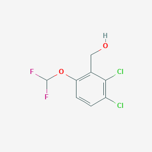 molecular formula C8H6Cl2F2O2 B1410813 2,3-Dichloro-6-(difluoromethoxy)benzyl alcohol CAS No. 1804883-39-3