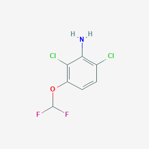 molecular formula C7H5Cl2F2NO B1410816 2,6-Dichloro-3-(difluoromethoxy)aniline CAS No. 1807058-05-4