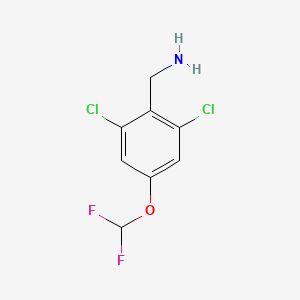 molecular formula C8H7Cl2F2NO B1410818 2,6-Dichloro-4-(difluoromethoxy)benzylamine CAS No. 1807059-60-4