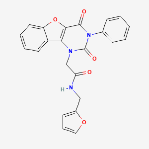 2-(2,4-dioxo-3-phenyl-[1]benzofuro[3,2-d]pyrimidin-1-yl)-N-(furan-2-ylmethyl)acetamide