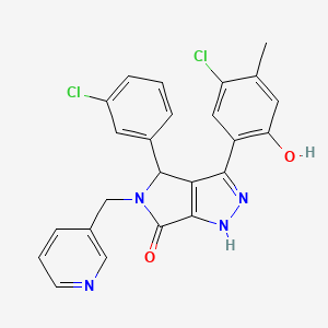 3-(5-chloro-2-hydroxy-4-methylphenyl)-4-(3-chlorophenyl)-5-(pyridin-3-ylmethyl)-4,5-dihydropyrrolo[3,4-c]pyrazol-6(2H)-one