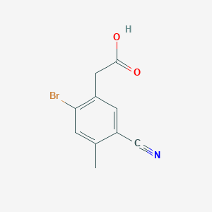 2-(2-Bromo-5-cyano-4-methylphenyl)acetic acid