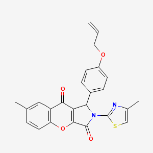 7-Methyl-2-(4-methyl-1,3-thiazol-2-yl)-1-[4-(prop-2-en-1-yloxy)phenyl]-1,2-dihydrochromeno[2,3-c]pyrrole-3,9-dione