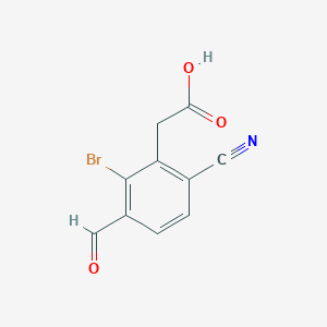 2-(2-Bromo-6-cyano-3-formylphenyl)acetic acid