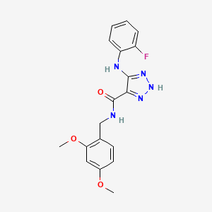 N-(2,4-dimethoxybenzyl)-5-((2-fluorophenyl)amino)-1H-1,2,3-triazole-4-carboxamide