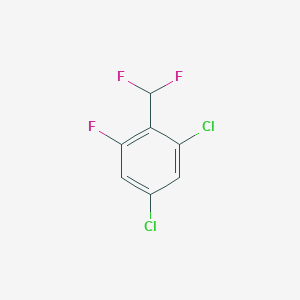 molecular formula C7H3Cl2F3 B1410827 2,4-Dichloro-6-fluorobenzodifluoride CAS No. 1806355-04-3
