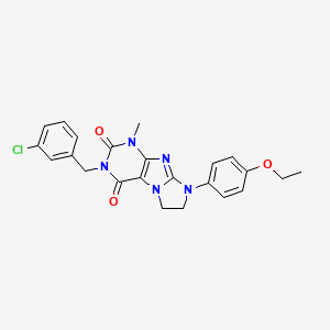 2-[(3-Chlorophenyl)methyl]-6-(4-ethoxyphenyl)-4-methyl-7,8-dihydropurino[7,8-a]imidazole-1,3-dione