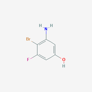 molecular formula C6H5BrFNO B1410831 3-Amino-4-bromo-5-fluorophenol CAS No. 1807143-32-3