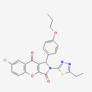 7-Chloro-2-(5-ethyl-1,3,4-thiadiazol-2-yl)-1-(4-propoxyphenyl)-1,2-dihydrochromeno[2,3-c]pyrrole-3,9-dione