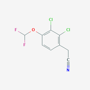 molecular formula C9H5Cl2F2NO B1410834 2,3-Dichloro-4-(difluoromethoxy)phenylacetonitrile CAS No. 1803806-68-9