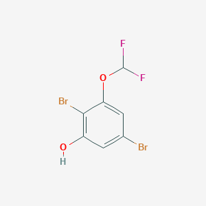 molecular formula C7H4Br2F2O2 B1410837 2,5-Dibromo-3-(difluoromethoxy)phenol CAS No. 1804936-26-2