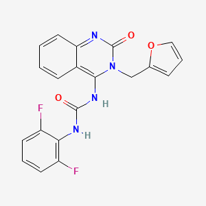 (E)-1-(2,6-difluorophenyl)-3-(3-(furan-2-ylmethyl)-2-oxo-2,3-dihydroquinazolin-4(1H)-ylidene)urea