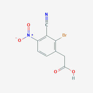 molecular formula C9H5BrN2O4 B1410841 2-(2-Bromo-3-cyano-4-nitrophenyl)acetic acid CAS No. 1805102-99-1