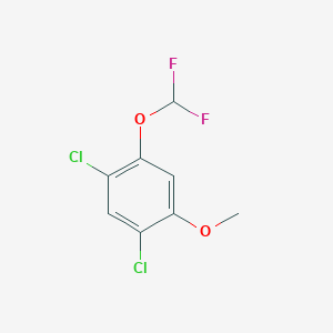 molecular formula C8H6Cl2F2O2 B1410844 2,4-Dichloro-5-(difluoromethoxy)anisole CAS No. 1806300-99-1