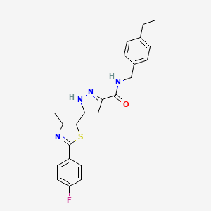 N-(4-ethylbenzyl)-3-(2-(4-fluorophenyl)-4-methylthiazol-5-yl)-1H-pyrazole-5-carboxamide