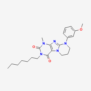 3-heptyl-9-(3-methoxyphenyl)-1-methyl-7,8-dihydro-6H-purino[7,8-a]pyrimidine-2,4-dione