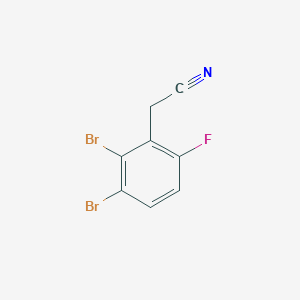 molecular formula C8H4Br2FN B1410853 2,3-Dibromo-6-fluorophenylacetonitrile CAS No. 1803716-91-7