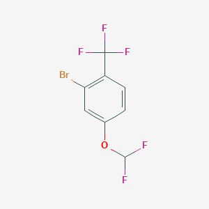 molecular formula C8H4BrF5O B1410859 2-Bromo-4-(difluoromethoxy)benzotrifluoride CAS No. 1805502-40-2
