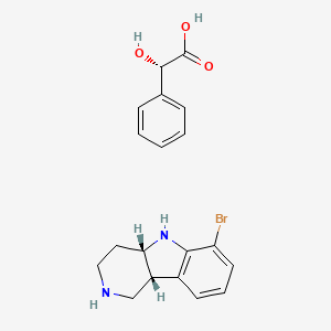molecular formula C19H21BrN2O3 B1410860 (2S)-2-hydroxy-2-phenylacetic acid; (4aS,9bR)-6-bromo-1H,2H,3H,4H,4aH,5H,9bH-pyrido[4,3-b]indole CAS No. 1059630-13-5