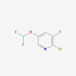 molecular formula C6H3BrF3NO B1410867 2-Bromo-5-difluoromethoxy-3-fluoropyridine CAS No. 1804910-51-7