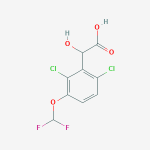 molecular formula C9H6Cl2F2O4 B1410869 2,6-Dichloro-3-(difluoromethoxy)mandelic acid CAS No. 1806353-52-5